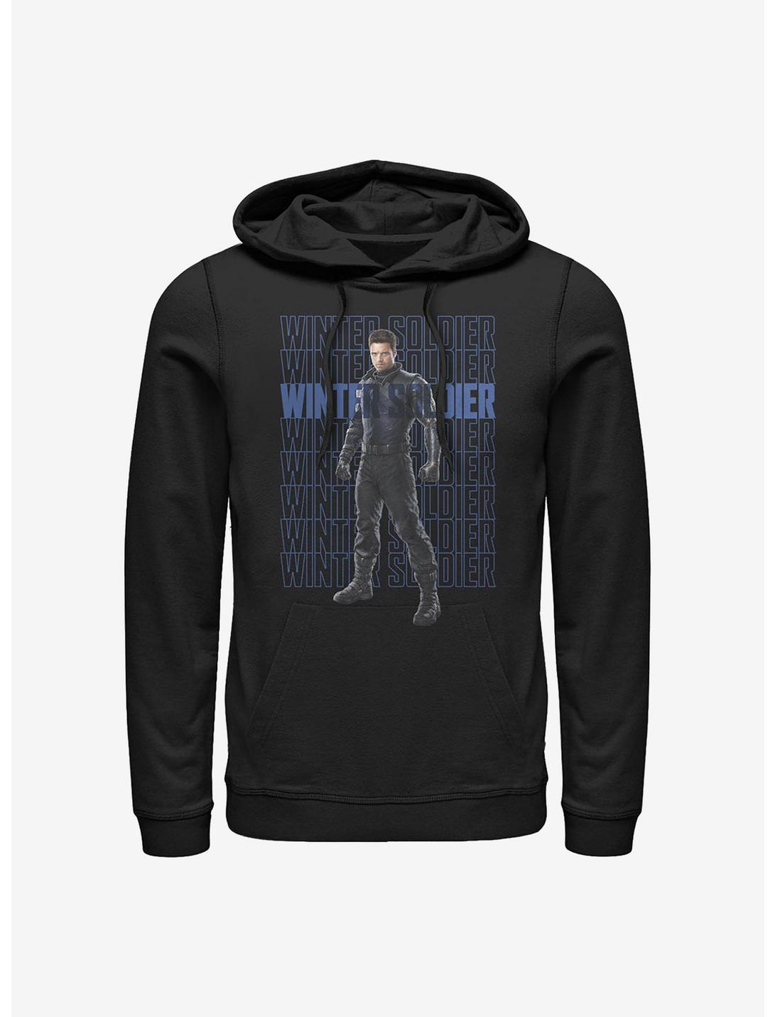 Marvel The Falcon And The Winter Soldier Repeating Hoodie, BLACK, hi-res