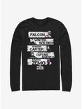 Marvel The Falcon And The Winter Soldier Character Stack Long-Sleeve T-Shirt, BLACK, hi-res