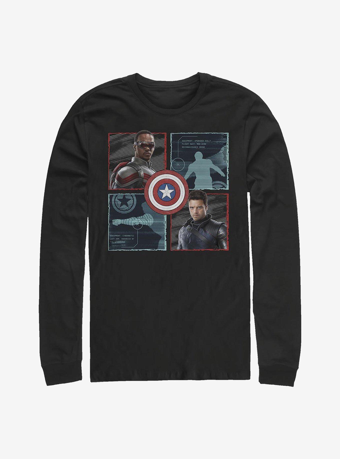 Marvel The Falcon And The Winter Soldier Hero Box Up Long-Sleeve T-Shirt, , hi-res
