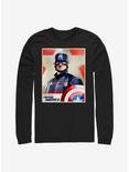 Marvel The Falcon And The Winter Soldier Inspired By Cap Long-Sleeve T-Shirt, BLACK, hi-res