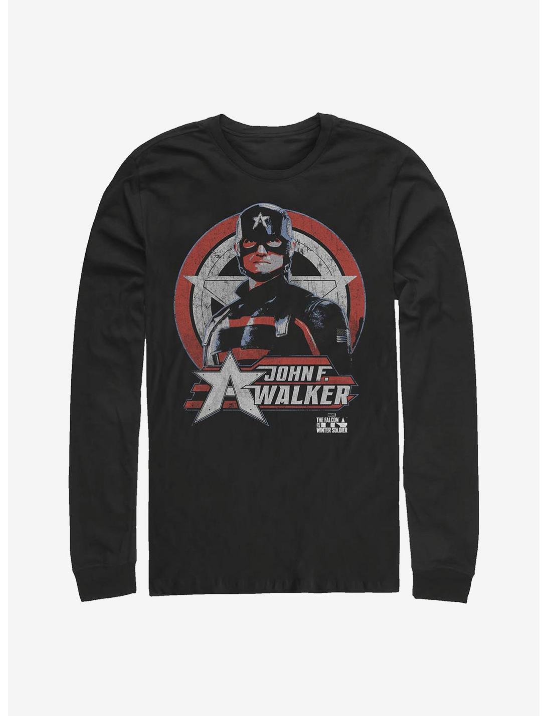 Marvel The Falcon And The Winter Soldier Walker Captain Ranger Long-Sleeve T-Shirt, BLACK, hi-res