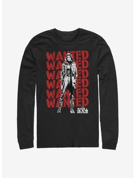Marvel The Falcon And The Winter Soldier Wanted Repeating Red Long-Sleeve T-Shirt, , hi-res