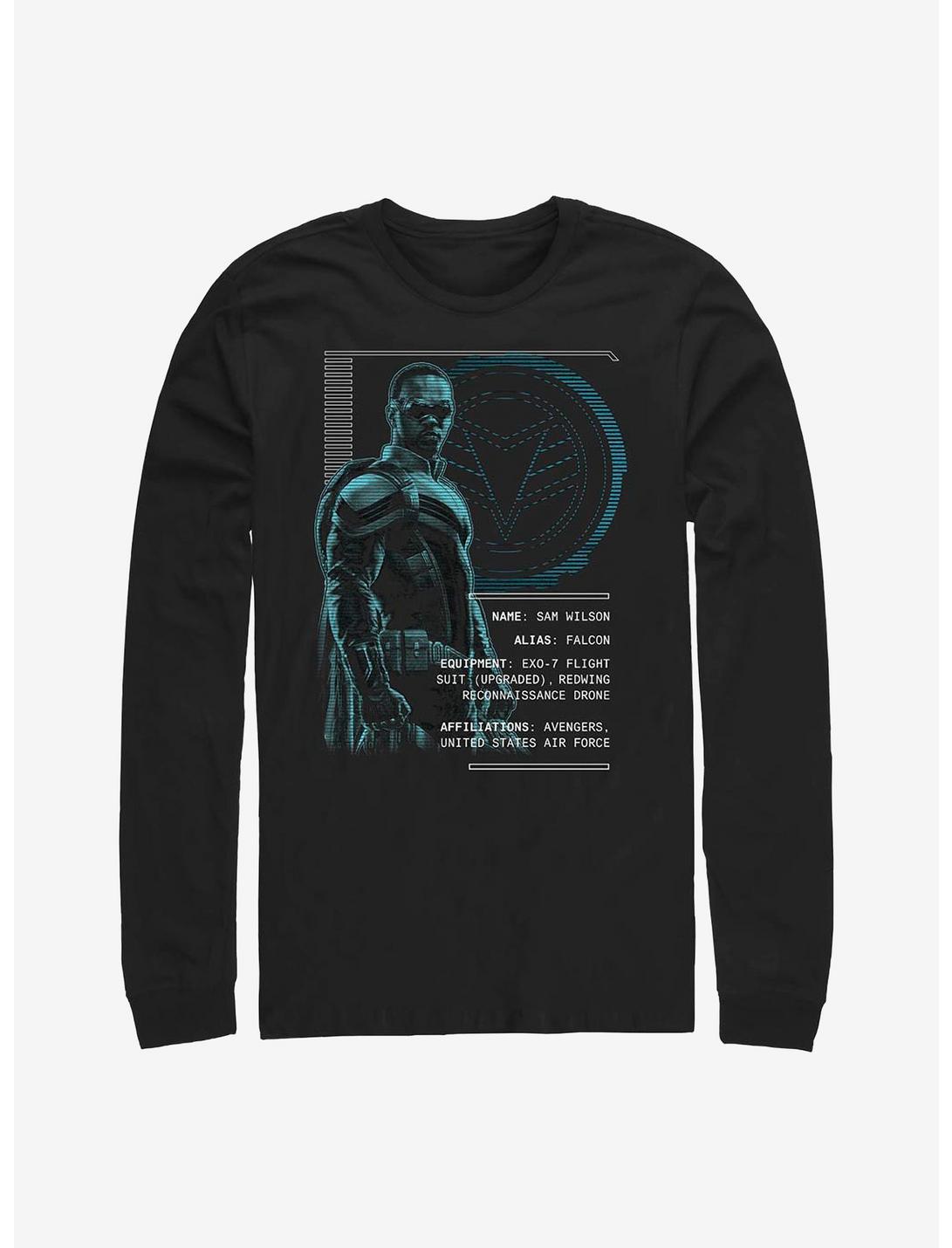 Marvel The Falcon And The Winter Soldier Wings Long-Sleeve T-Shirt, BLACK, hi-res