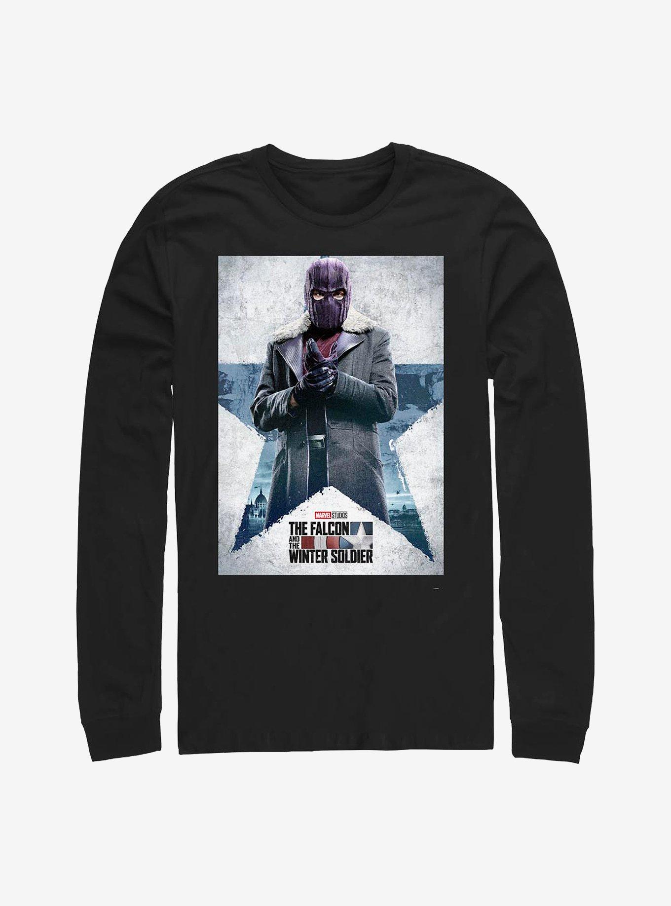 Marvel The Falcon And The Winter Soldier Zemo Poster Long-Sleeve T-Shirt, BLACK, hi-res