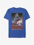 Marvel The Falcon And The Winter Soldier Stand Tall Cap T-Shirt, ROYAL, hi-res
