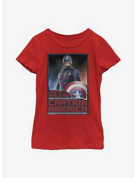Marvel The Falcon And The Winter Soldier Stand Tall Cap Youth Girls T-Shirt, , hi-res