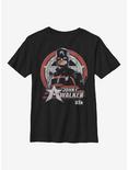 Marvel The Falcon And The Winter Soldier Walker Captain Ranger Youth T-Shirt, BLACK, hi-res