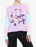 Ouran High School Host Club Pastel Color-Block Group Chibi Girls Long-Sleeve T-Shirt, MULTI, hi-res