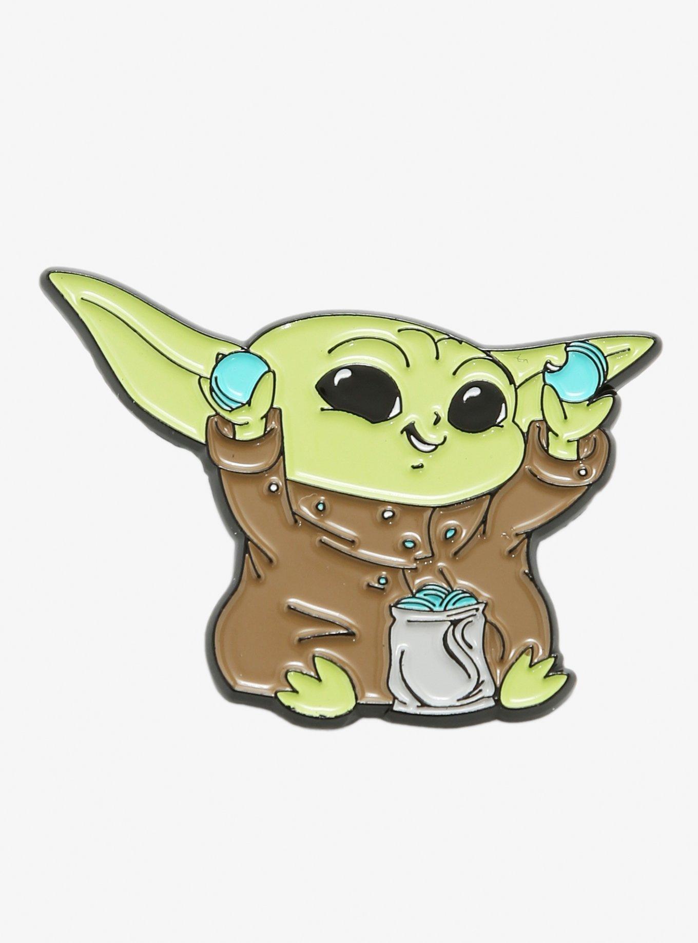 Star Wars The Mandalorian The Child with Blue Macarons Enamel Pin - BoxLunch Exclusive, , hi-res