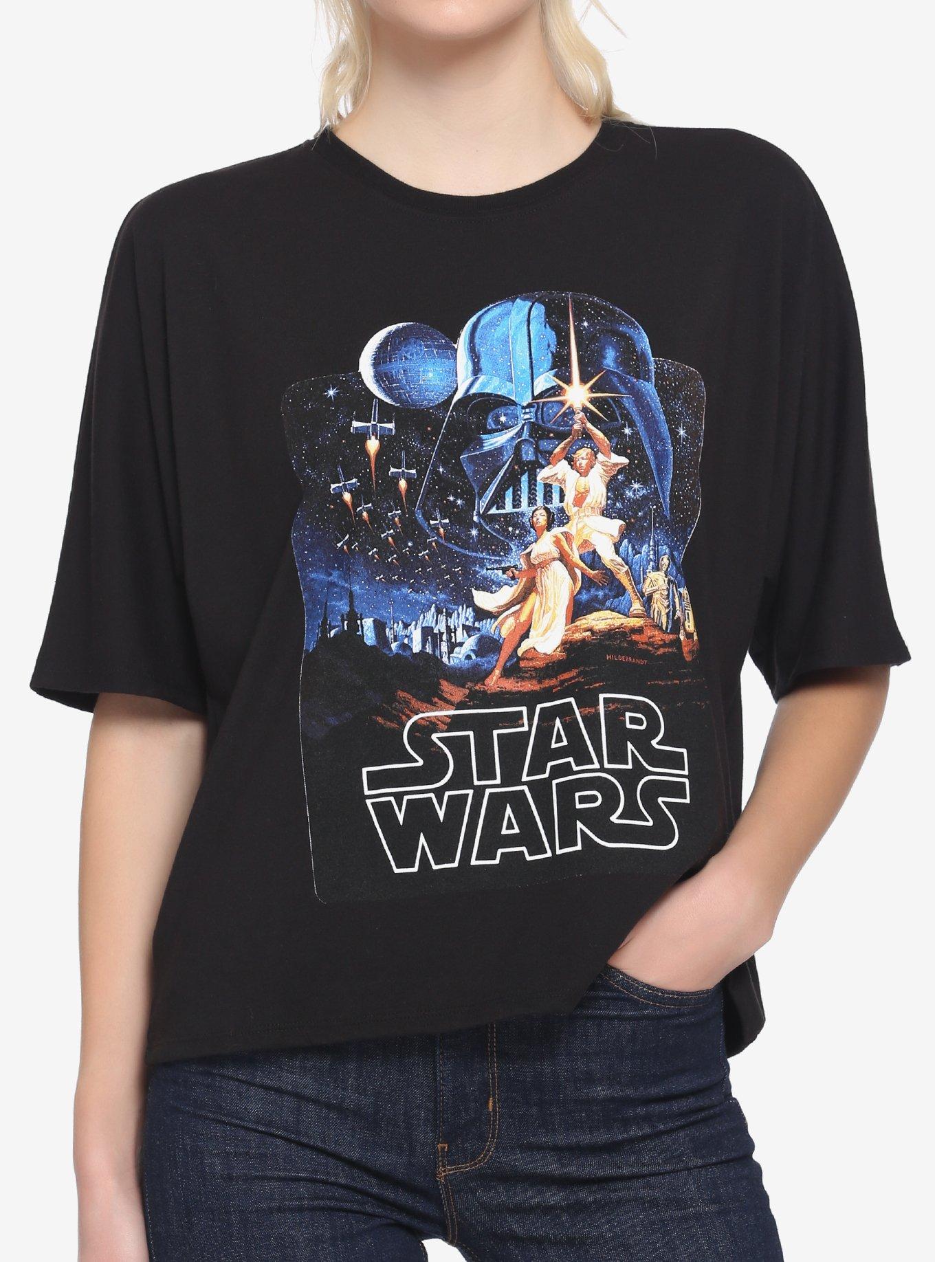 Her Universe Lucasfilm 50th Anniversary Star Wars Classic Art Crop T-Shirt, MULTI, hi-res