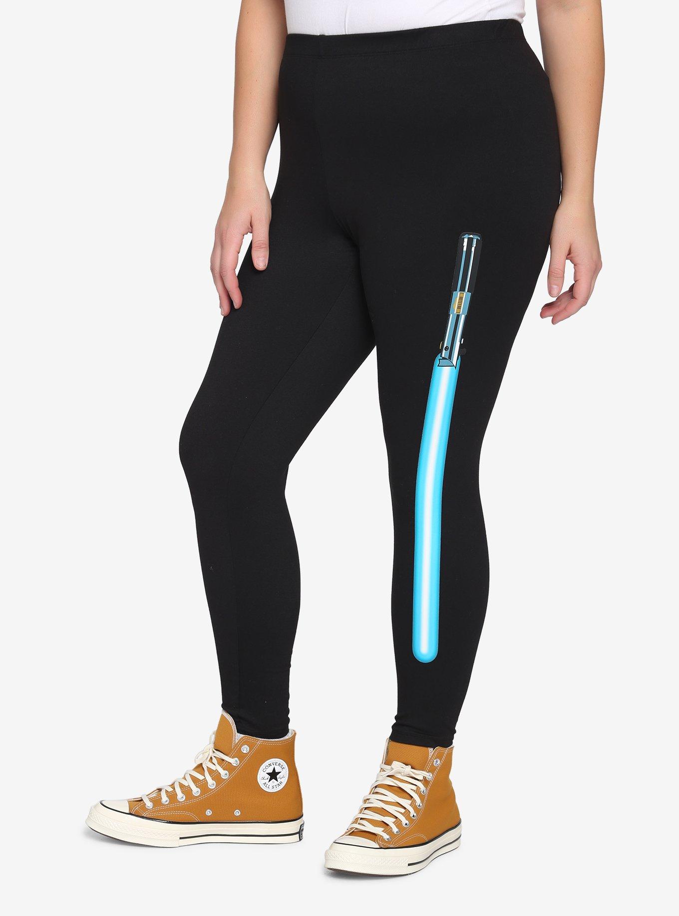 Her Universe Lucasfilm 50th Anniversary Star Wars Lightsaber Leggings Plus Size, MULTI, hi-res