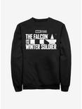Marvel The Falcon And The Winter Soldier Logo Single Color Sweatshirt, BLACK, hi-res