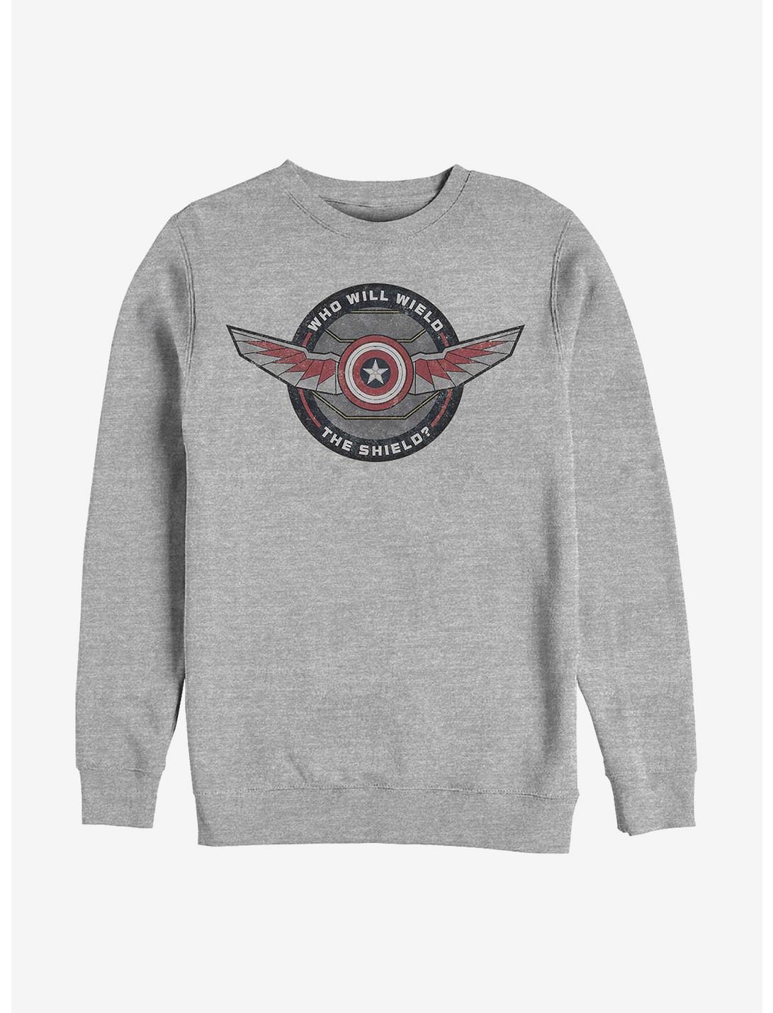 Marvel The Falcon And The Winter Soldier Wield Shield Sweatshirt, ATH HTR, hi-res
