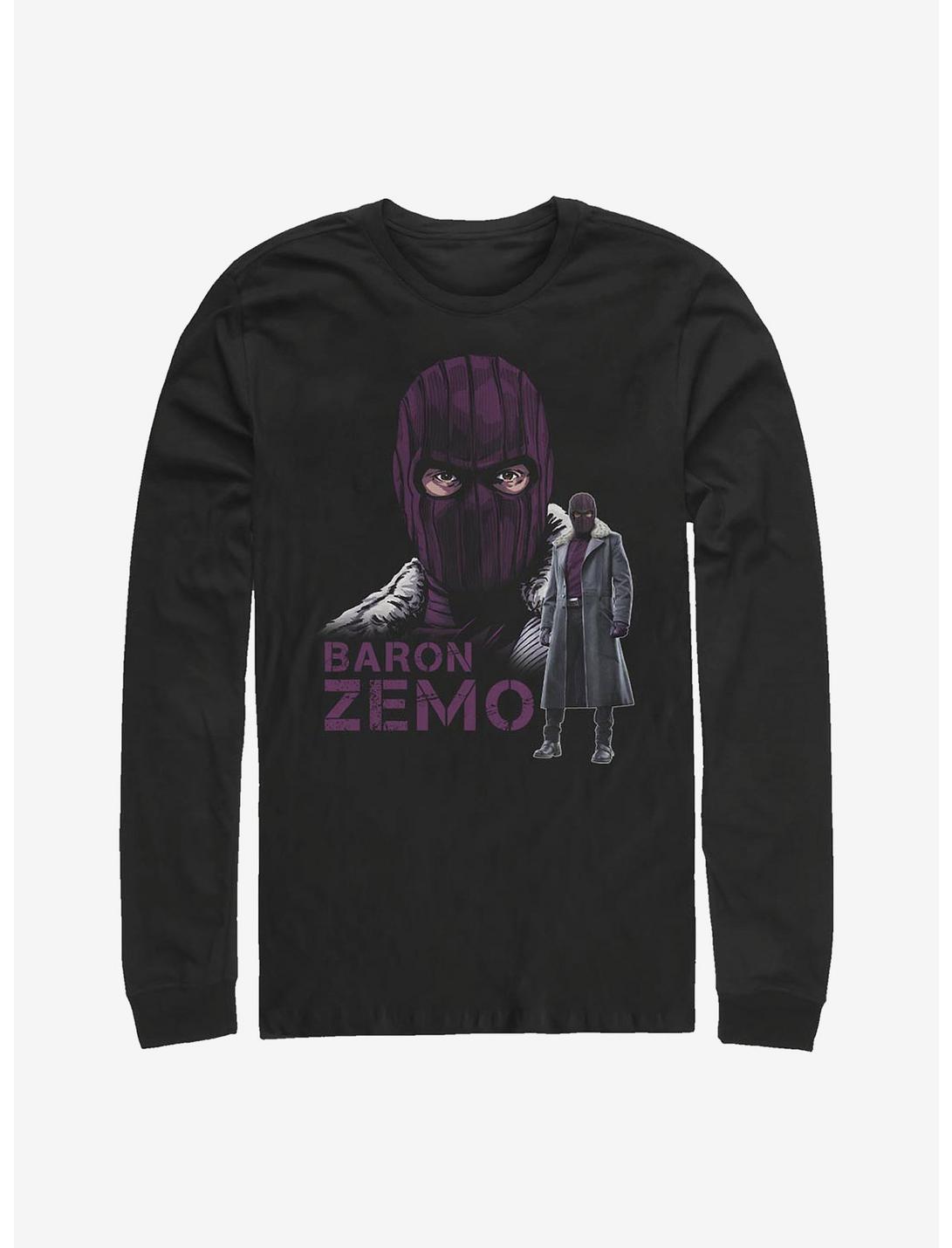 Marvel The Falcon And The Winter Soldier Masked Zemo Long-Sleeve T-Shirt, BLACK, hi-res