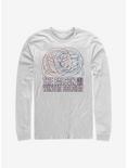 Marvel The Falcon And The Winter Soldier Red Blue Wireframe Long-Sleeve T-Shirt, WHITE, hi-res
