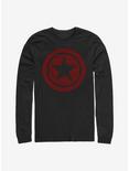 Marvel The Falcon And The Winter Soldier Red Shield Long-Sleeve T-Shirt, BLACK, hi-res