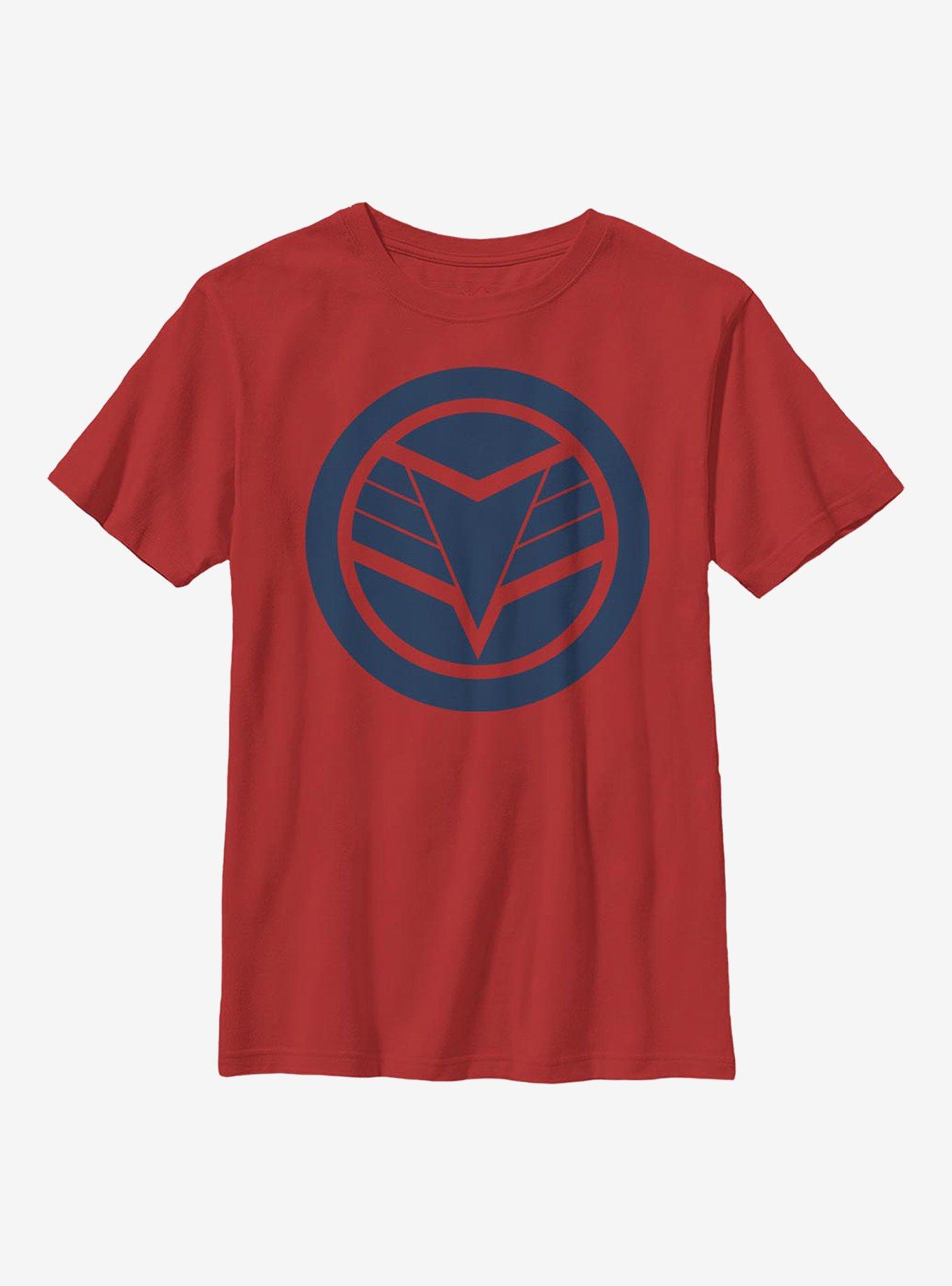 Marvel The Falcon And The Winter Soldier Blue Shield Youth T-Shirt, , hi-res