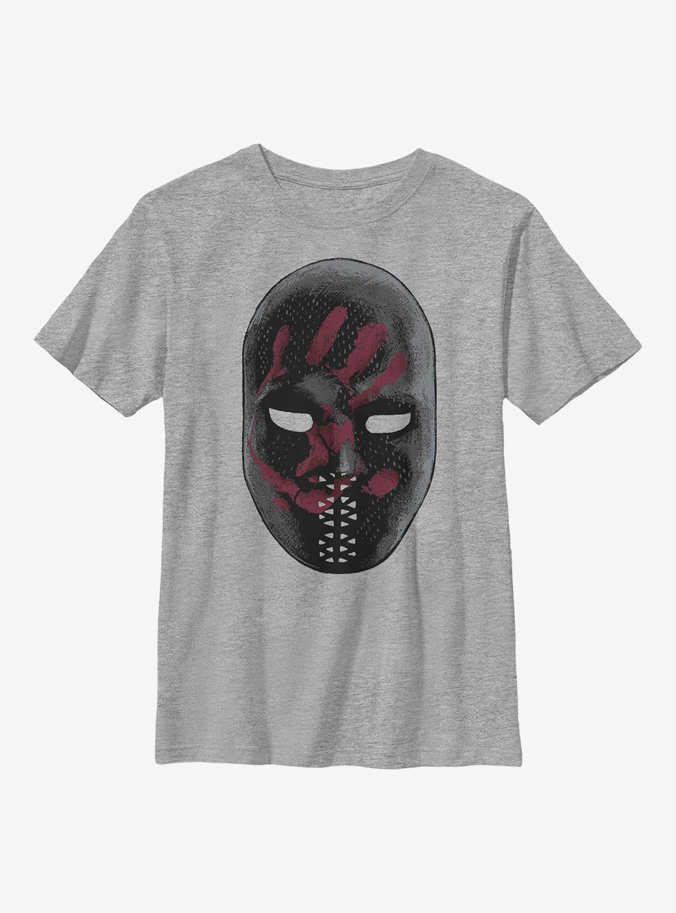 Marvel The Falcon And The Winter Soldier Large Mask Youth T-Shirt, ATH HTR, hi-res