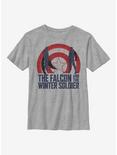 Marvel The Falcon And The Winter Soldier Shield Sun Youth T-Shirt, ATH HTR, hi-res