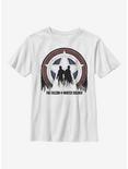 Marvel The Falcon And The Winter Soldier Silhouette Shield Youth T-Shirt, WHITE, hi-res