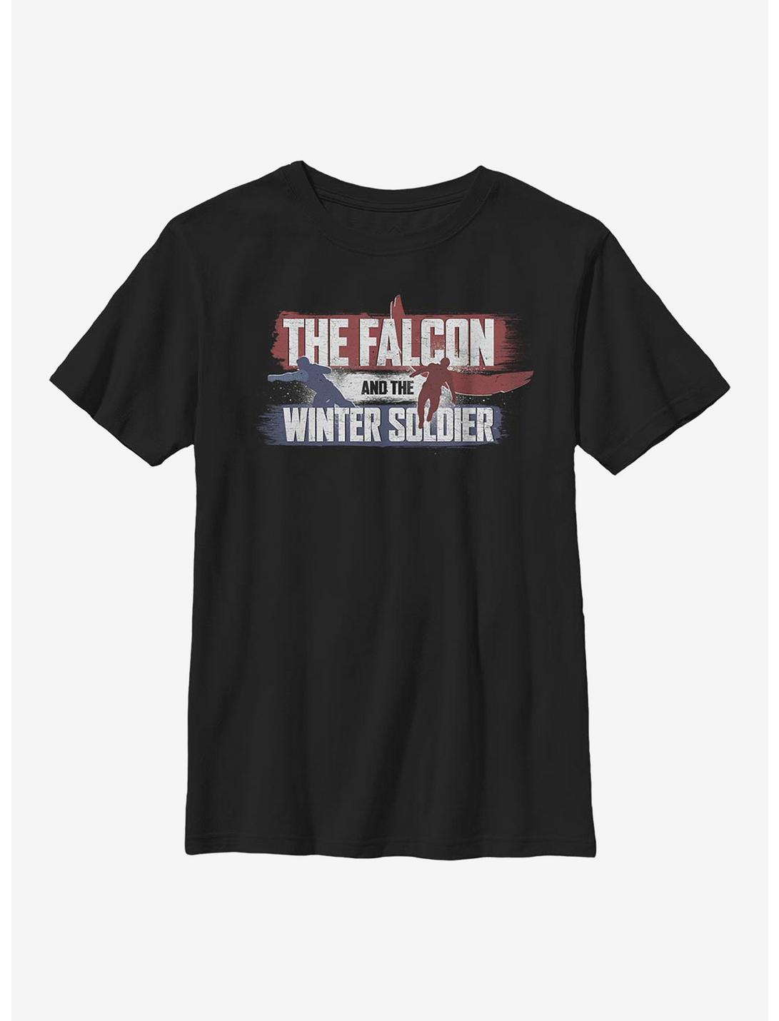 Marvel The Falcon And The Winter Soldier Spray Paint Youth T-Shirt, BLACK, hi-res
