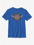 Marvel The Falcon And The Winter Soldier Wield Shield Youth T-Shirt, ROYAL, hi-res