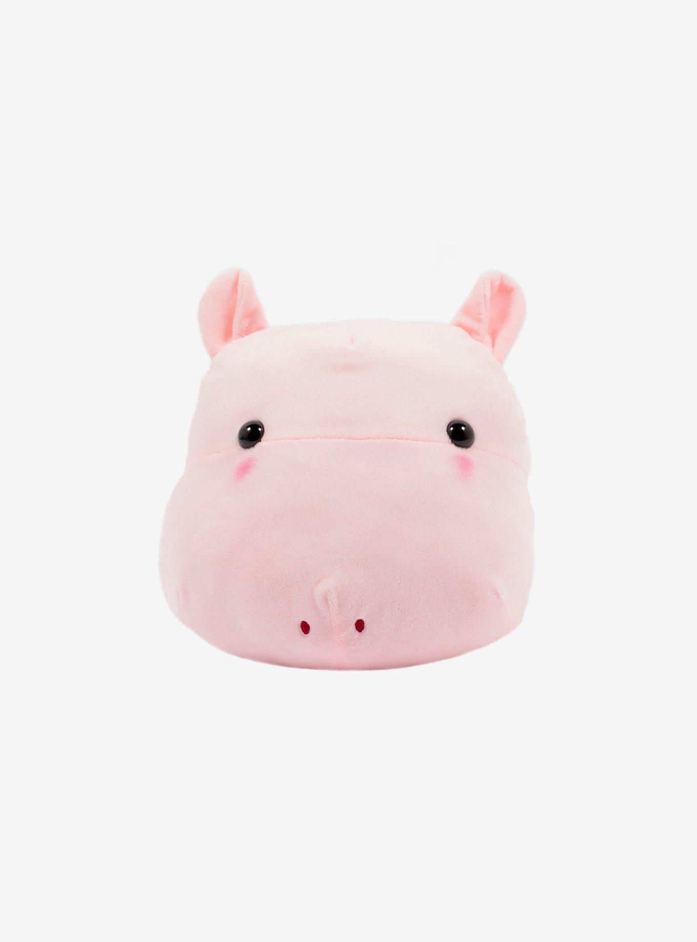Amuse Pink Hippo Plush , , hi-res