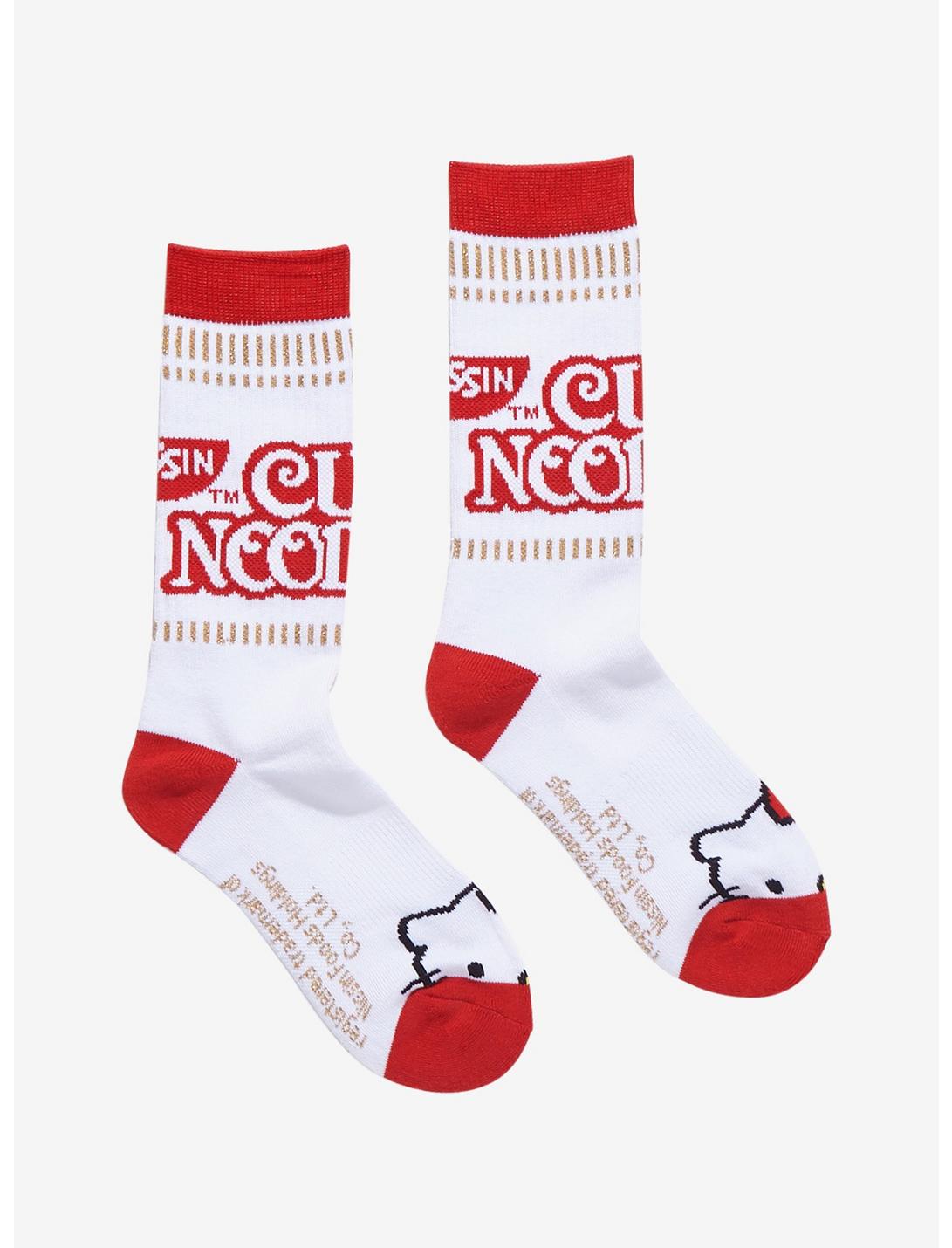 Nissin Cup Noodles X Hello Kitty Logo Crew Socks, , hi-res