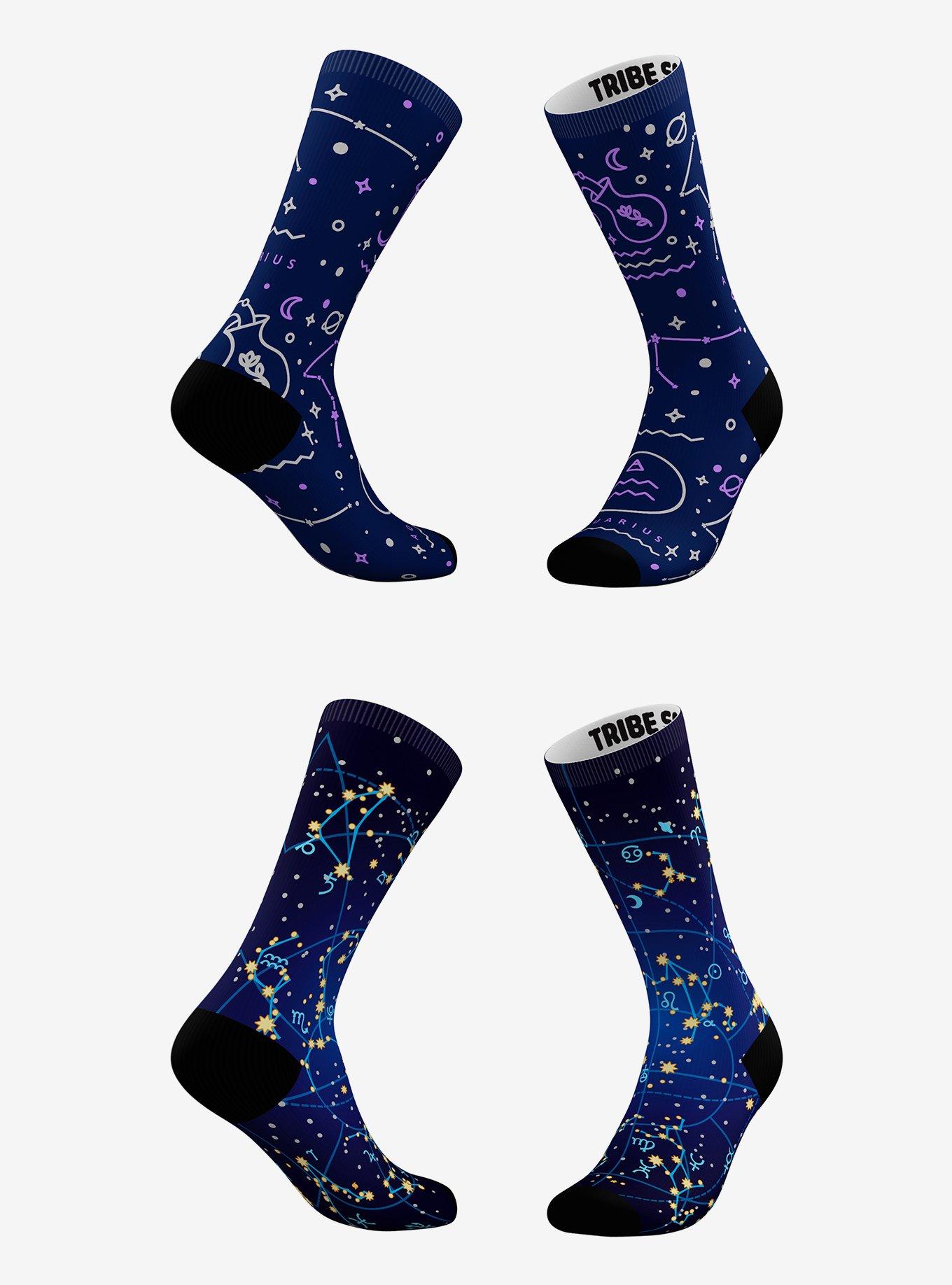 Aquarius Astrology Socks 2 Pack, , hi-res