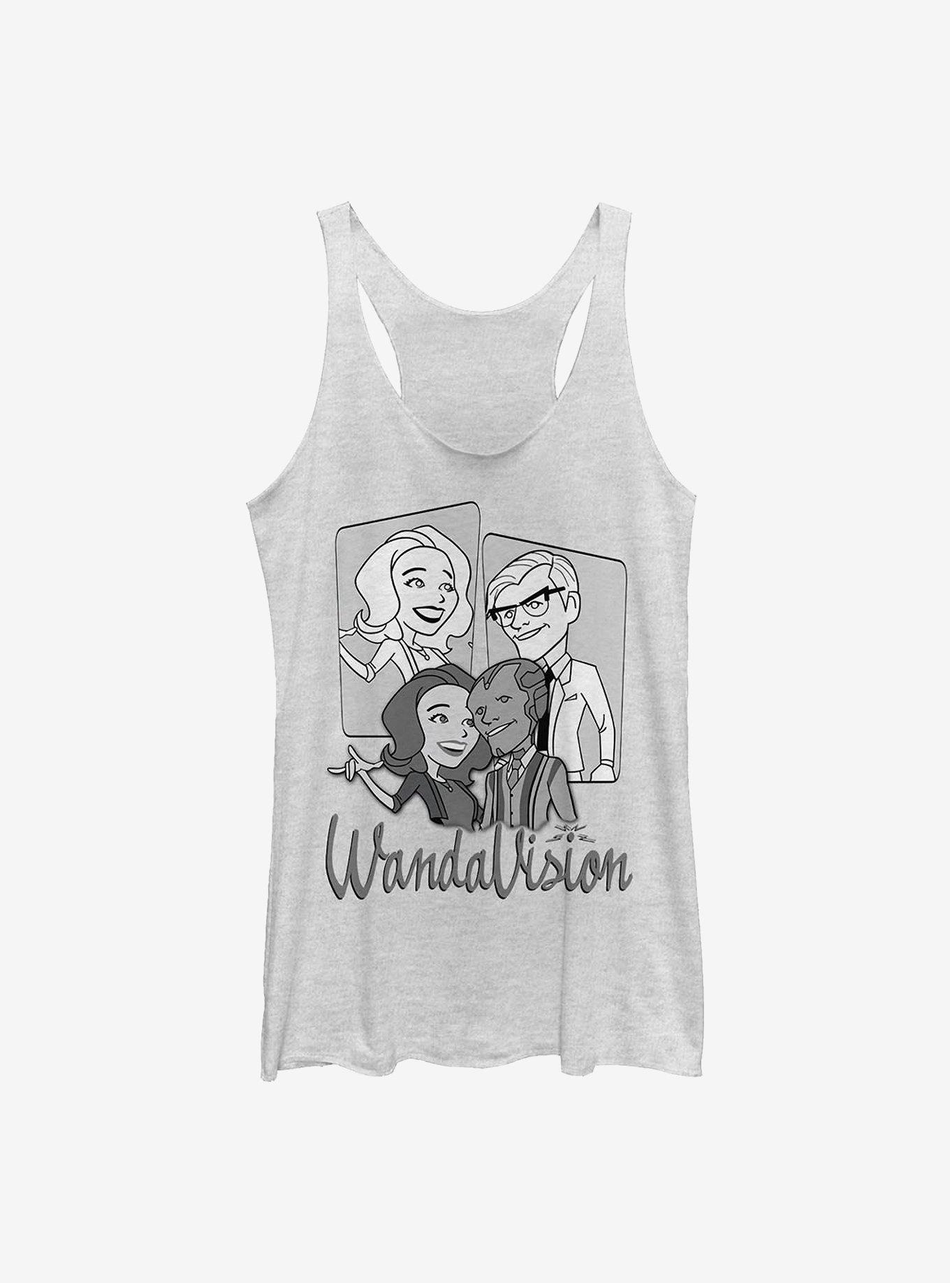 Marvel WandaVision Character Panels Womens Tank Top, WHITE HTR, hi-res