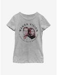 Marvel WandaVision Badge Youth Girls T-Shirt, ATH HTR, hi-res