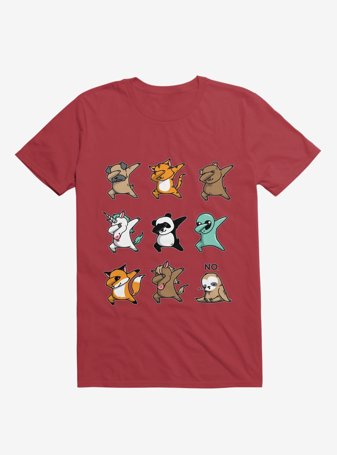 Dabbing Party Red T-Shirt, RED, hi-res