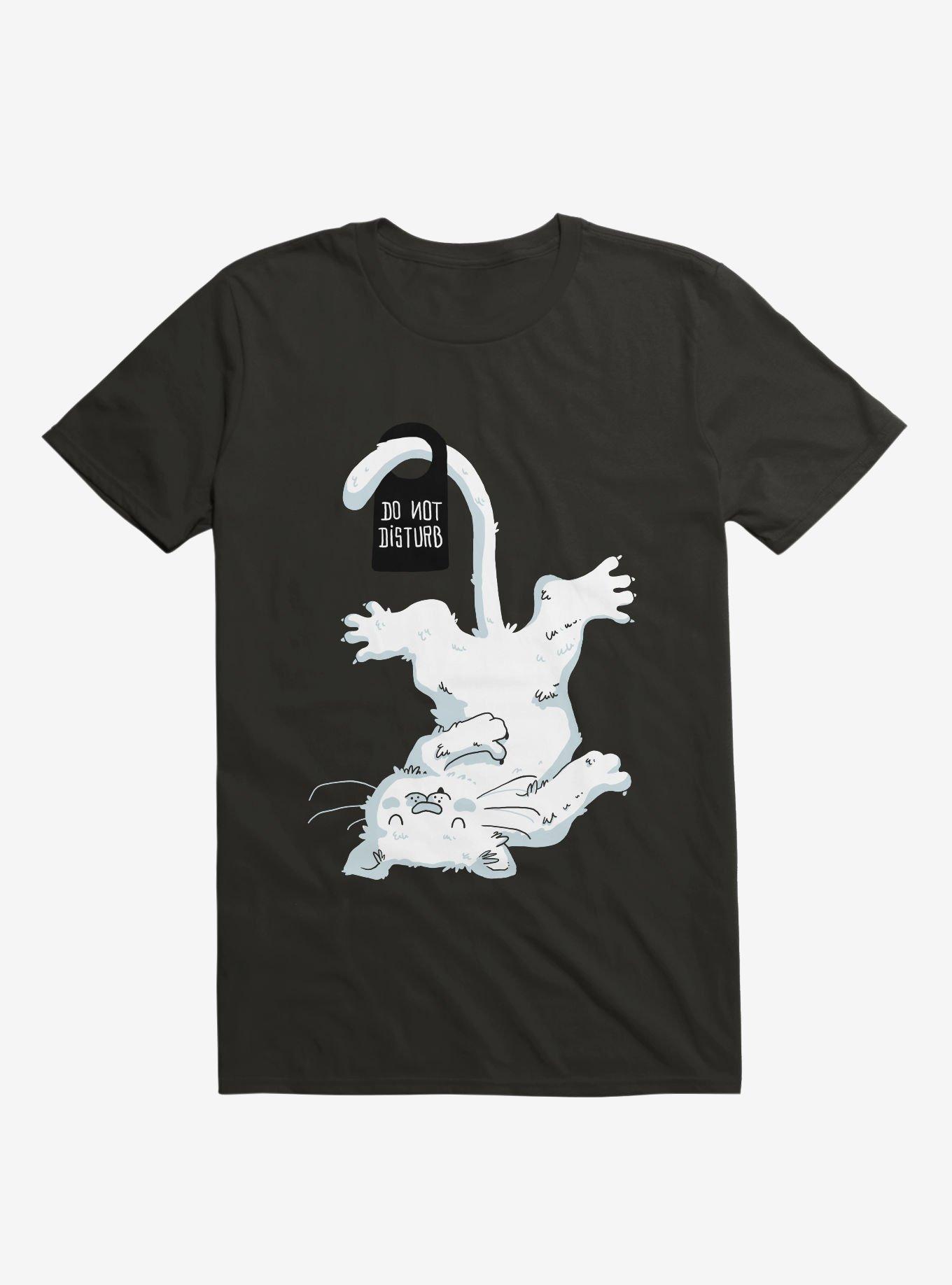 Do Not Disturb Cat Black T-Shirt, , hi-res