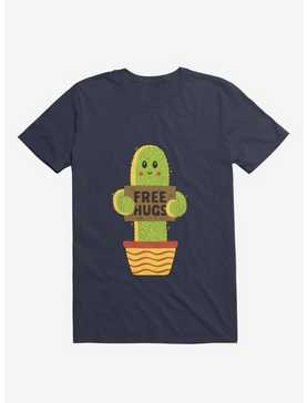 Free Hugs Cactus Navy Blue T-Shirt, , hi-res