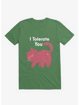 I Tolerate You Cat Kelly Green T-Shirt, , hi-res