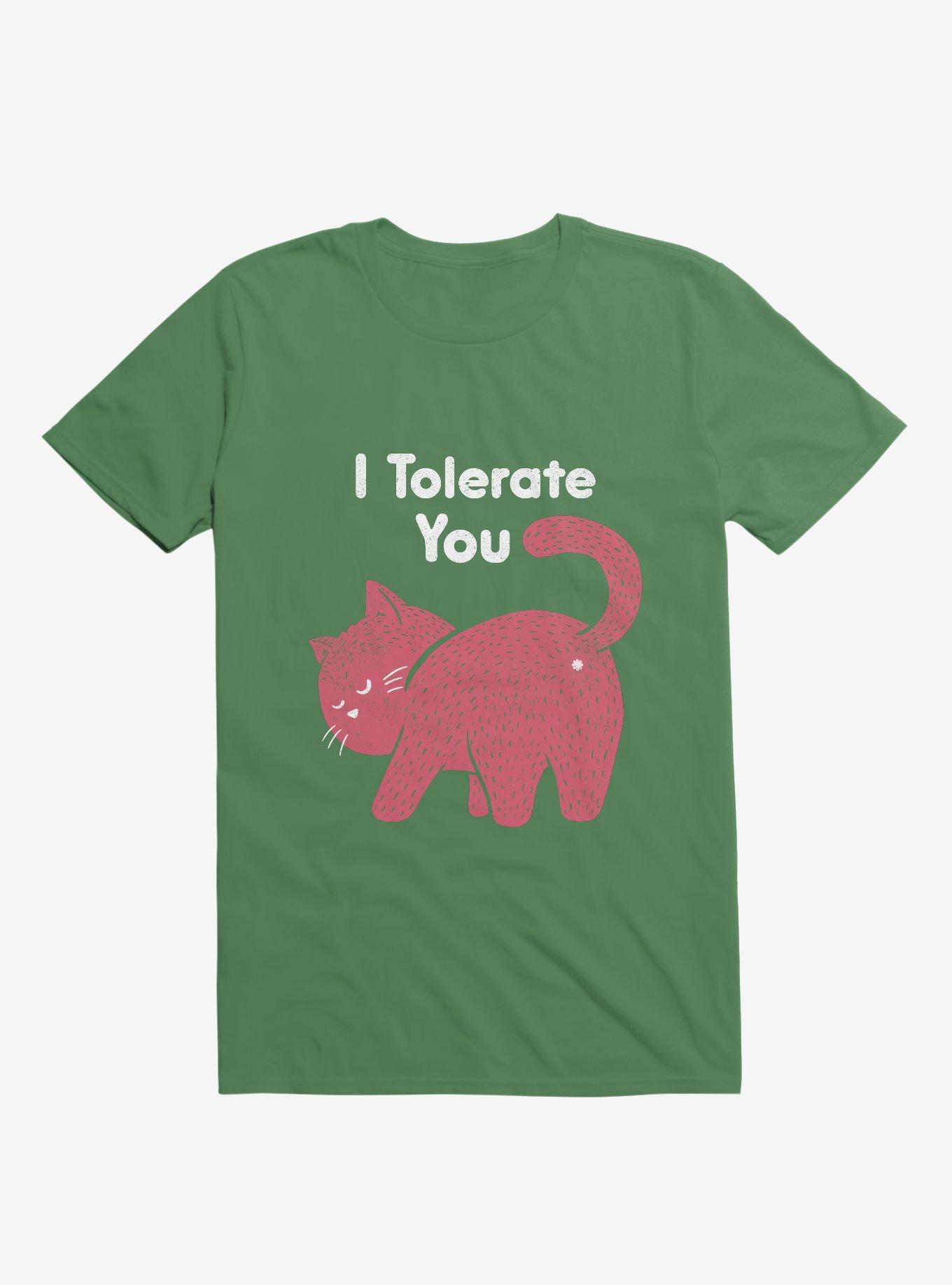 I Tolerate You Cat Kelly Green T-Shirt, KELLY GREEN, hi-res