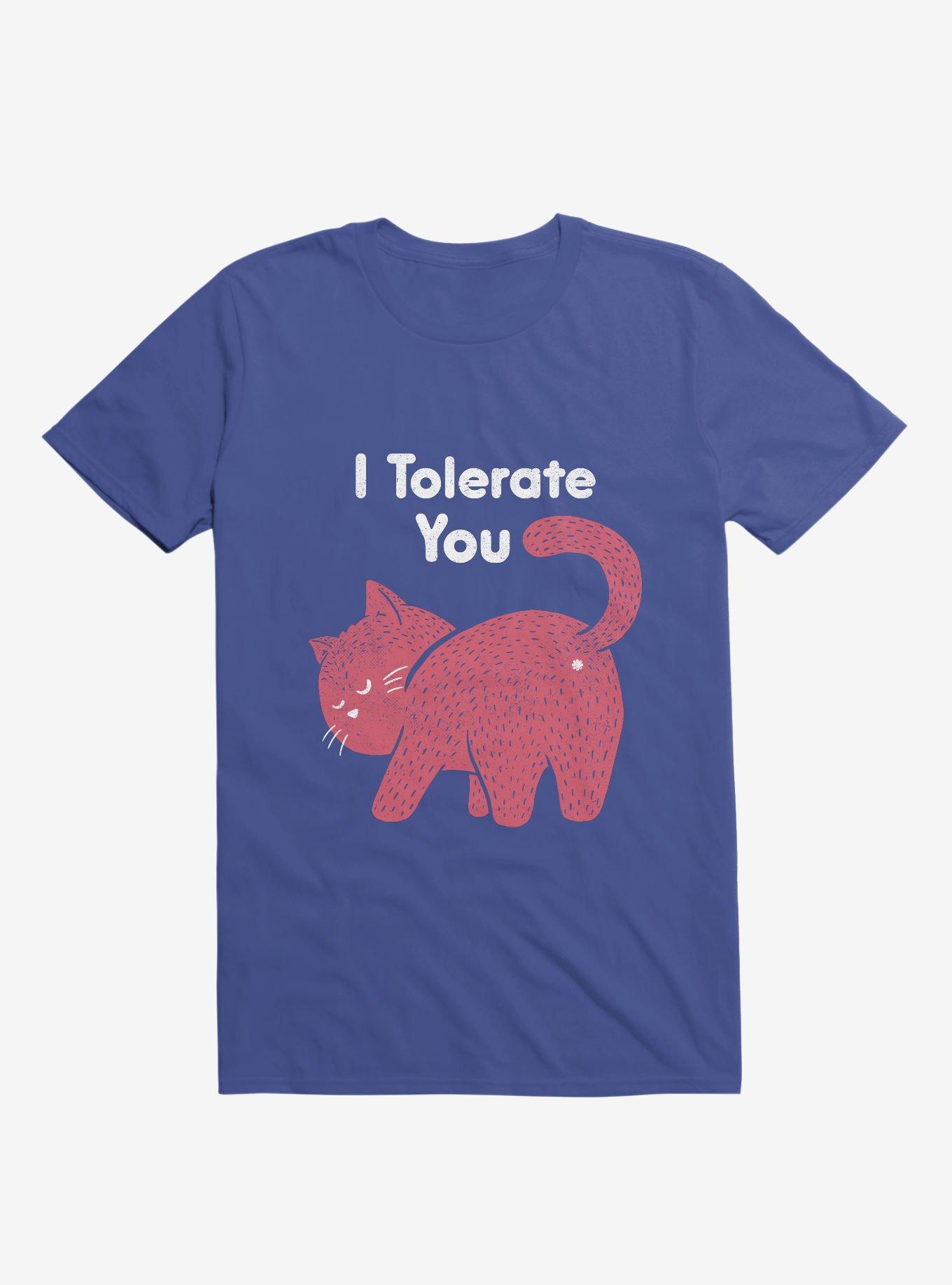 I Tolerate You Cat Royal Blue T-Shirt, ROYAL, hi-res