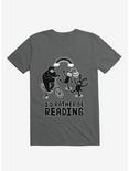 I'd Rather Be Reading Black And White T-Shirt, CHARCOAL, hi-res