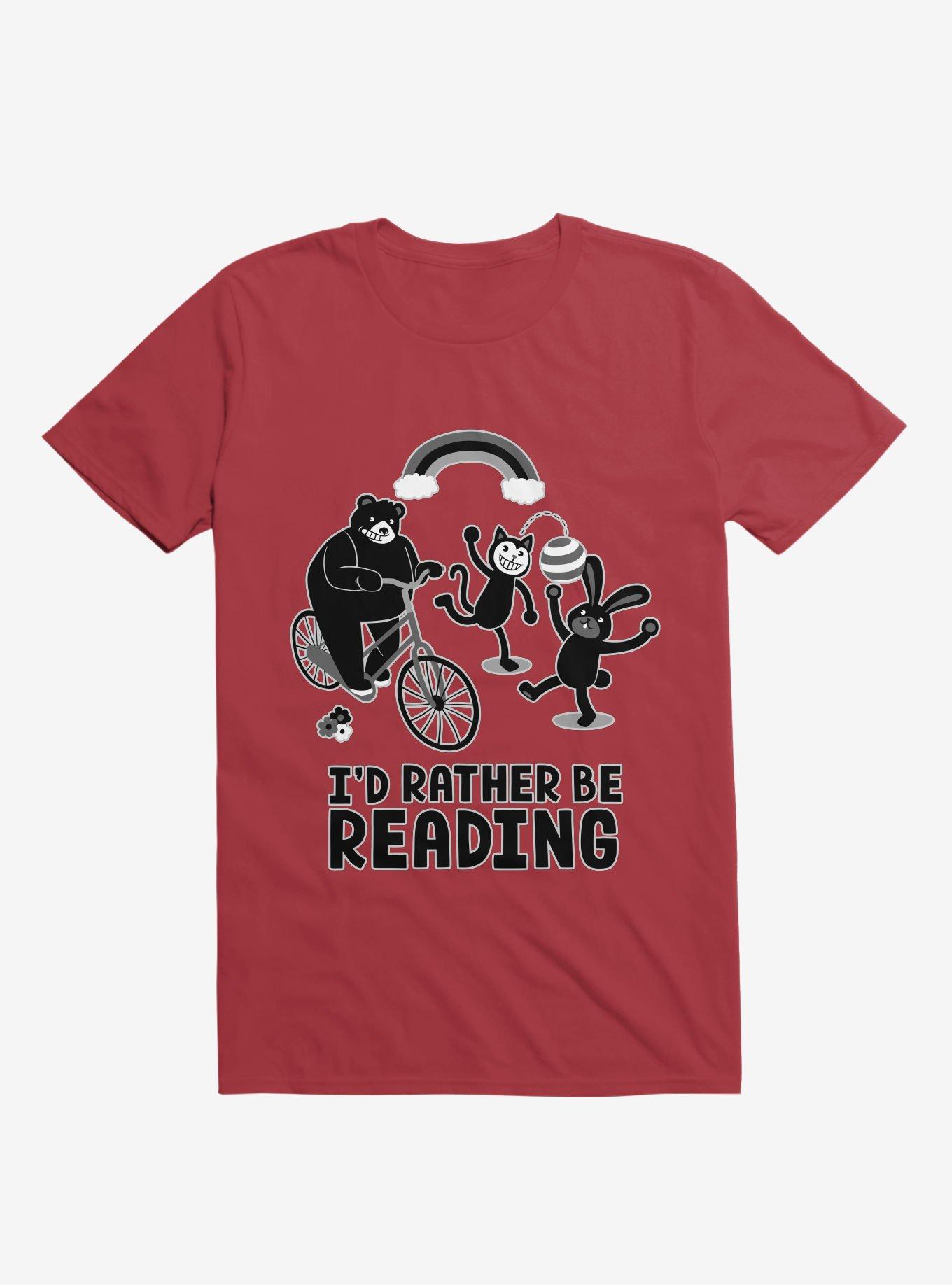 I'd Rather Be Reading Black And White T-Shirt, , hi-res