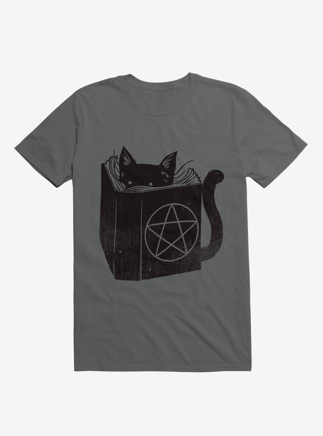 Satanicat T-Shirt, CHARCOAL, hi-res