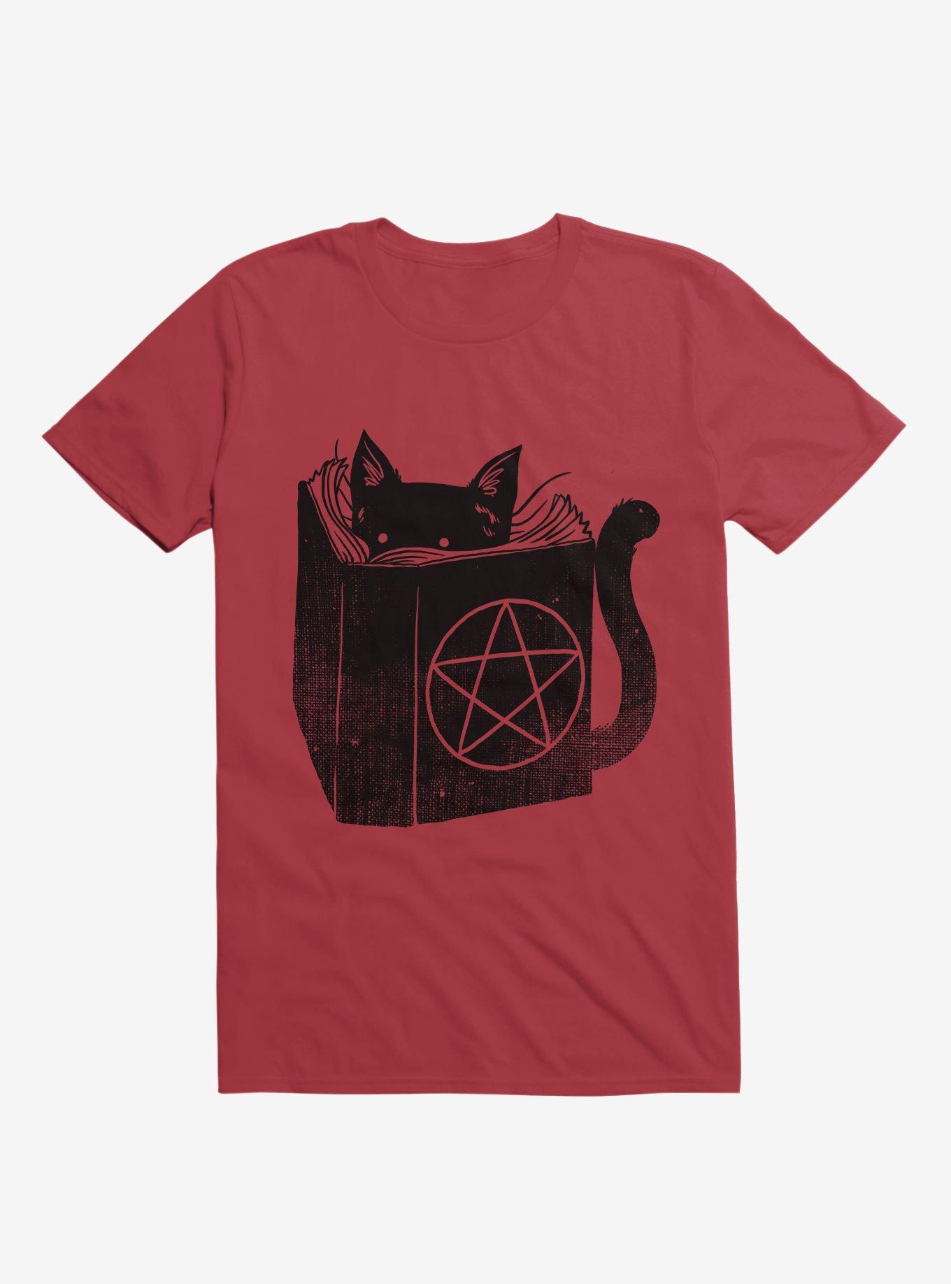 Satanicat T-Shirt, RED, hi-res