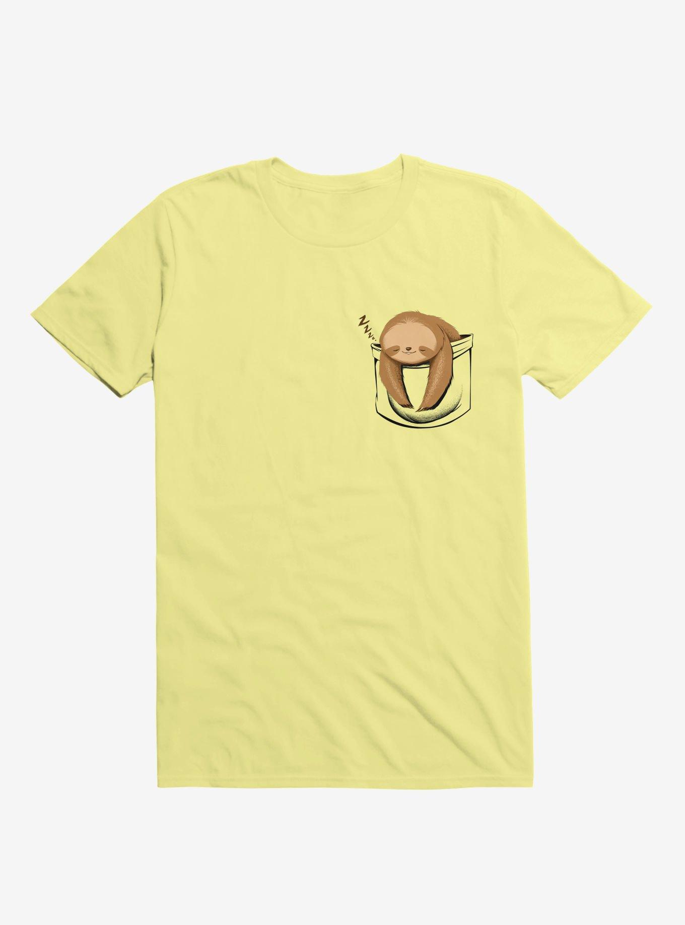 Sloth In A Pocket T-Shirt, CORN SILK, hi-res