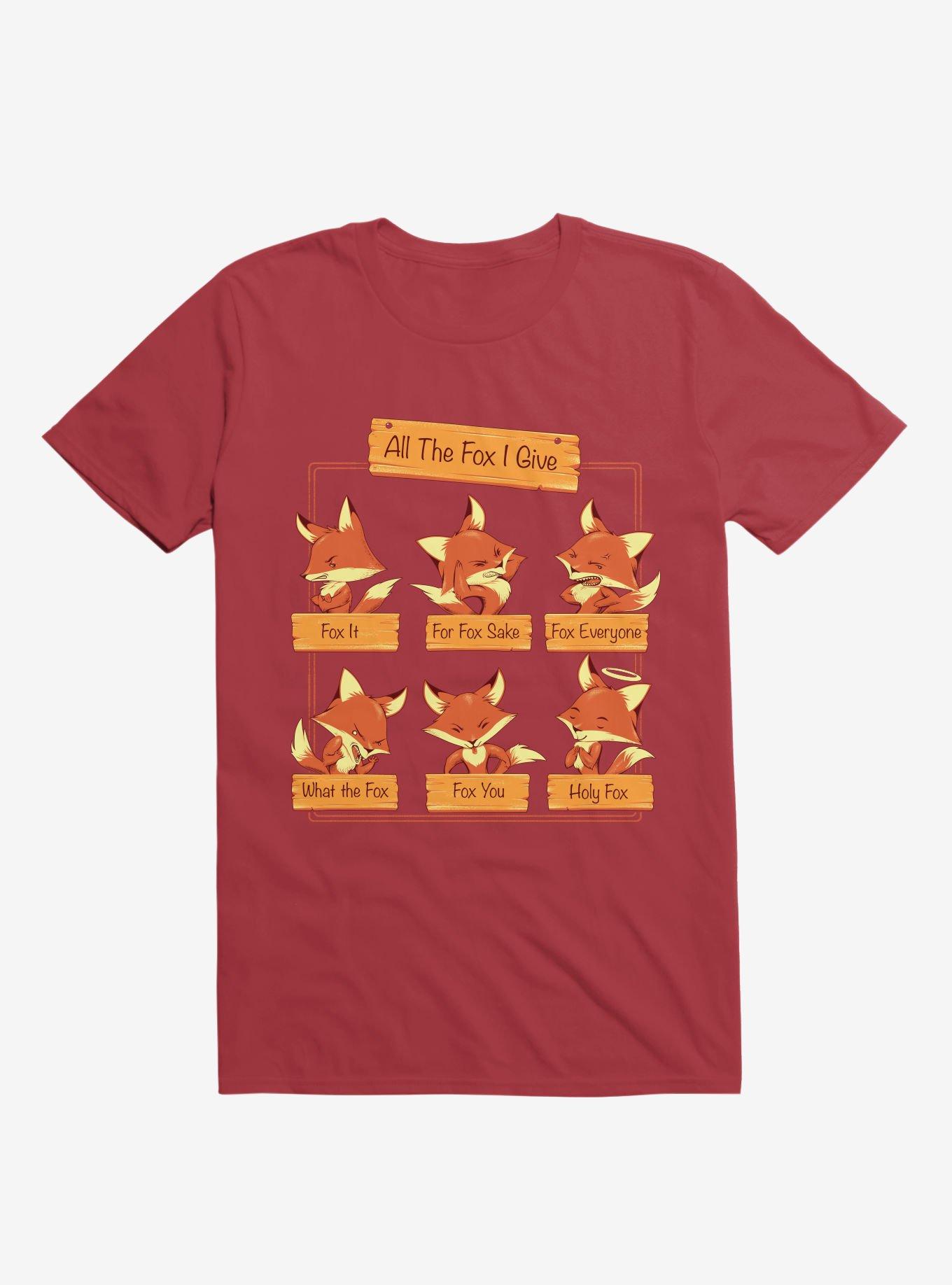 All The Fox I Give Red T-Shirt, RED, hi-res