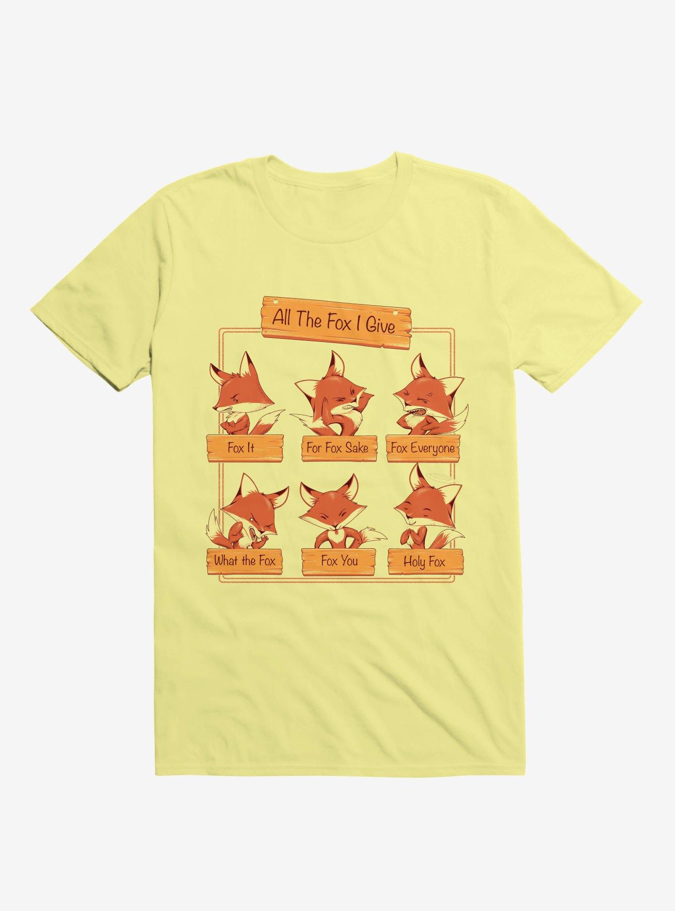 All The Fox I Give Corn Silk Yellow T-Shirt, CORN SILK, hi-res