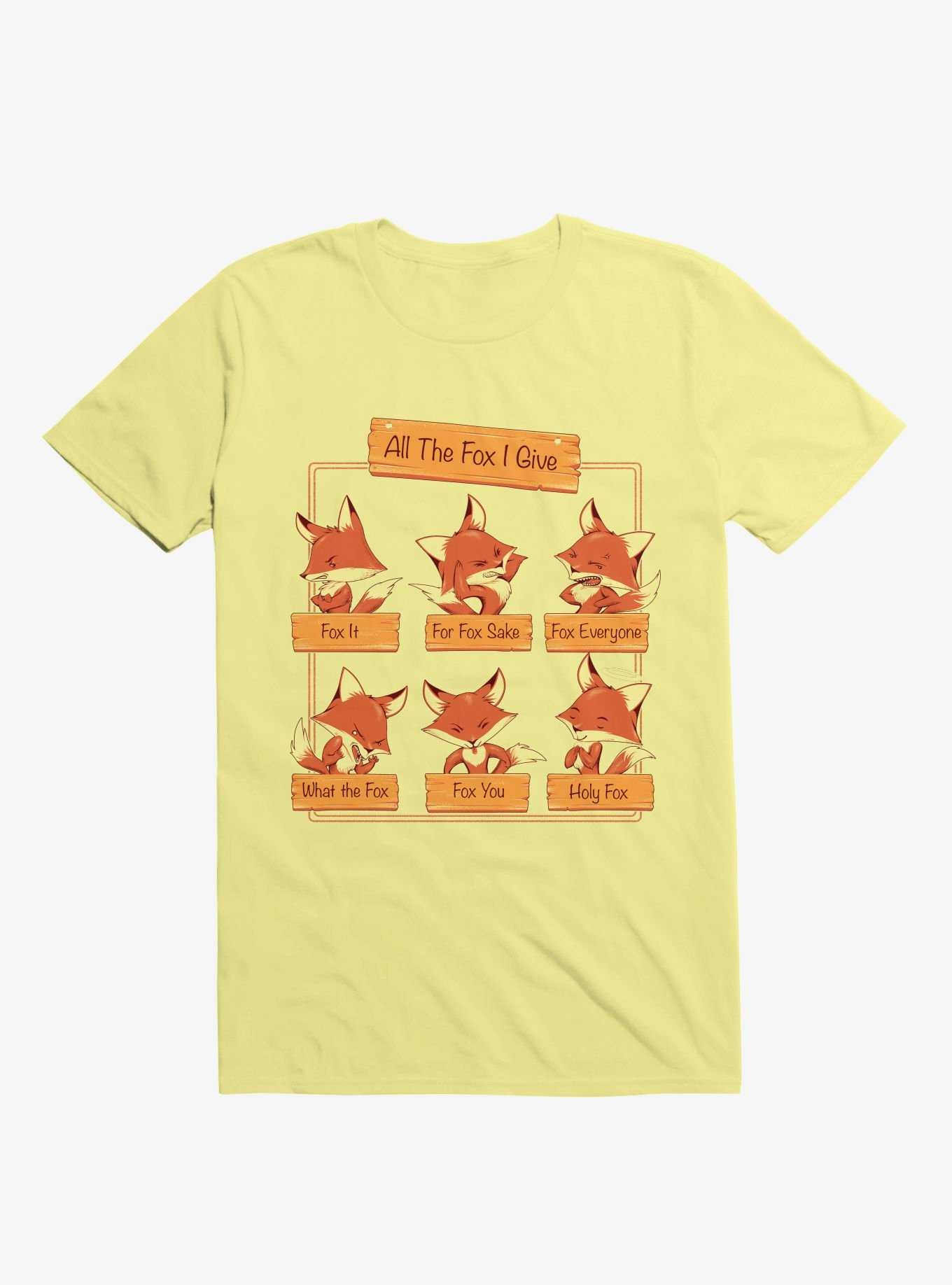 All The Fox I Give Corn Silk Yellow T-Shirt, , hi-res