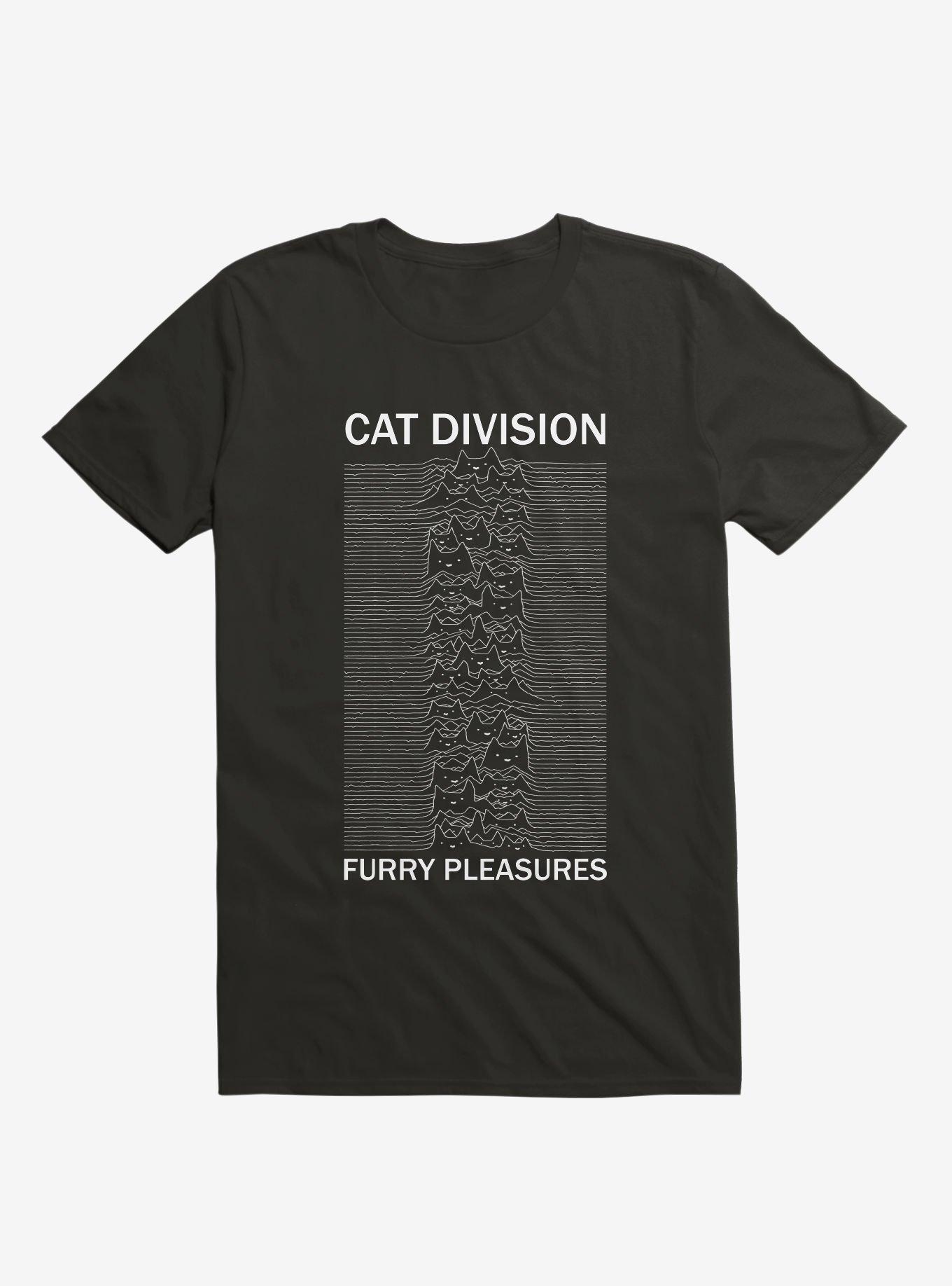 Cat Division Sans Serif Black T-Shirt, BLACK, hi-res