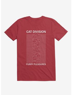 Cat Division Sans Serif Red T-Shirt, , hi-res
