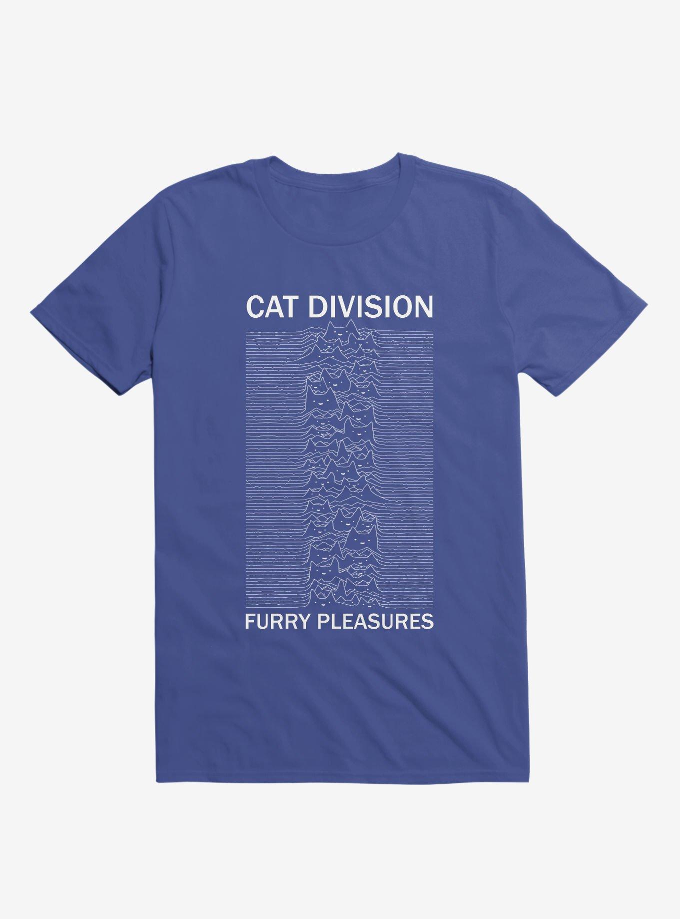 Cat Division Sans Serif Royal Blue T-Shirt, , hi-res