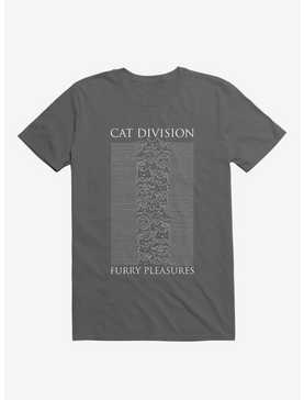 Cat Division Serif Charcoal Grey T-Shirt, , hi-res