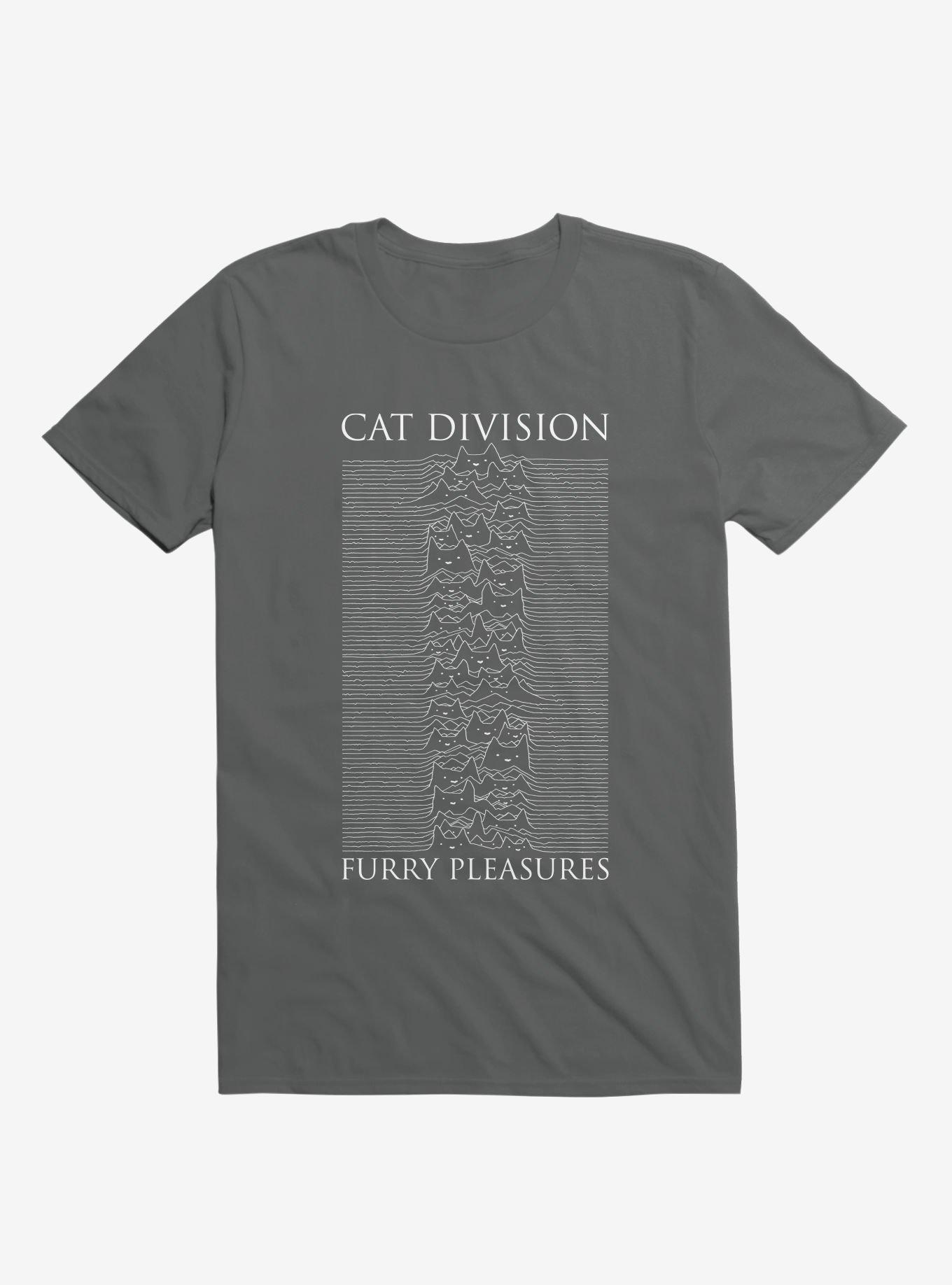 Cat Division Serif Charcoal Grey T-Shirt, CHARCOAL, hi-res